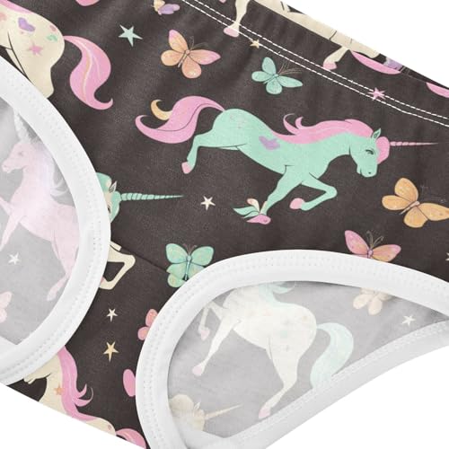 Wusikd Unicorns Butterfly Girls' Underwear Cotton Girls Briefs Soft Toddler Underwear 2T4