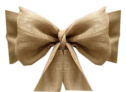 VDS Natural Burlap Chair Sashes Rustic Hessian Jute Bow Ribbon Ties for Wedding Party Birthday Anniversary Banquet Reception (6 X 108 Inch) (Pack of 125) (Natural)