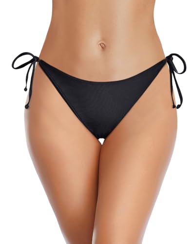 Holipick Black Bikini Bottoms for Women String Bathing...