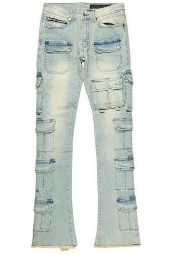 Men's Valery Stacked Flared Cargo Jean2