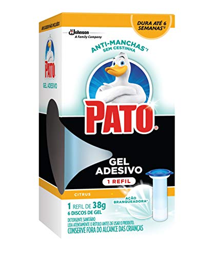 Pato Gel Adesivo Refil Ação Branqueadora Citrus com 6 Discos, Pato