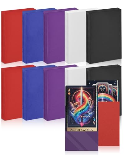 Uniclife 500 Custodie Per Carte MTG Custodie Colorate Con Retro Opaco Per Carte Da Collezione Proteggono Cart Sportive Calcio Giochi E Altro Formato Standard 66 x 91 mm, 5 Colori