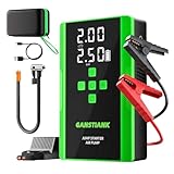 GansTiank 5000A Jump Starter with Air Compressor, 12V Portable Jump Box Car Battery Jumper Starter Pack for up to 9.0L Gas and 8.0T Diesel Engines with 160PSI Cordless Auto-Shutoff Tire Inflator