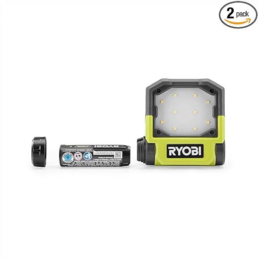 RYOBI 500 Lumens LED USB Lithium Pivoting Flip Light Kit 3-Mode with Battery and Charging Cable
