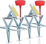 2 Pcs Mole Traps, Galvanized Steel Scissor Moles Trap, Reusable Mole Gopher Trap, Quick Kill Moles Killer, Easy to Set Vole Eliminator Traps for Lawns