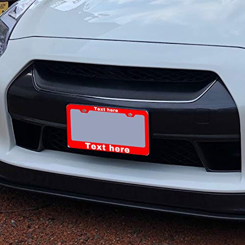 Custom Front License Plate Frame Personalized License Plate Frames For Men Women,Customized Metal Tag Cover Holder 6X12In 2 Hole(1 Pc) #TOP5