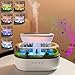 Holwim Difusor de Aromas con luz Nocturna de 7 Colores, humidificador Rain Cloud de 250 ml, difusor de aceites Esenciales con lámpara en Forma de Seta y Gotas de Agua, Sonido de Ruido (Blanco)