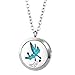 Produktbild JOYMIAO Engel Muster Aromatherapie ätherisches Öl Diffusor Locket Halskette 316L Chirurgische Grade Edelstahl Schmuck 24"Kette mit 8 Farbe Filz Pads