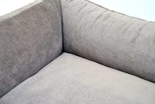 Lebon - Hundebett Gordon -Beige/Braun Kuschelweich mit Dicker Liegefläche- 3 Größen- Waschbar (M)