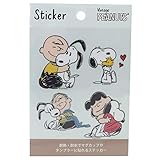 スヌーピー[耐熱 耐水 ステッカー]デコレーションシール/ハグ ピーナッツ