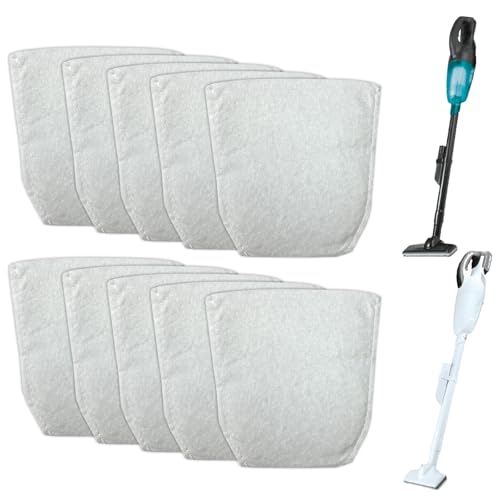 Beaufan 10 Pack Staubsaugerbeutel Kompatibel mit Makita CL100/ 106/180/ 183/ DCL180 Akku-Staubsauger, Vergleichbar mit Teil #443060-3