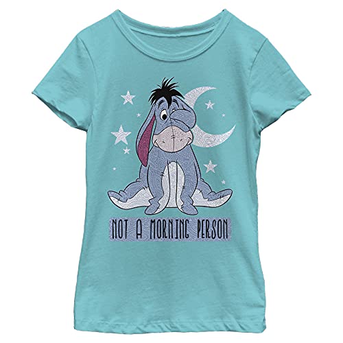 Disney Winnie The Pooh Eeyore Not Morning Girl's Solid Crew Tee