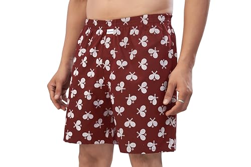 Image of Nermosa Men's 100% Cotton Boxer Shorts - Soft, Breathable, All-Day Comfort (Pack of 3)