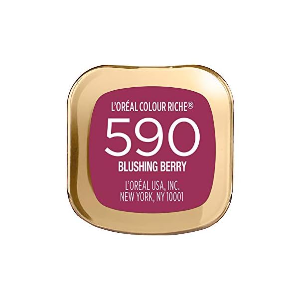 LOreal-Paris-Colour-Riche-Lipcolour-Blushing-Berry-1-Count LâOréal Paris Colour Riche Original Creamy, Hydrating Satin Lipstick with Argan Oil and Vitamin E, Blushing Berry , 1 Count