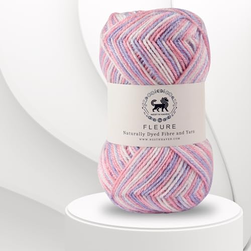 Image of Nestnhaven Acrowools Fleure Hand Knitting and Crochet Yarn. Pack of 1 Ball - 100gms. Shade no - NNHF (Multicolor14)