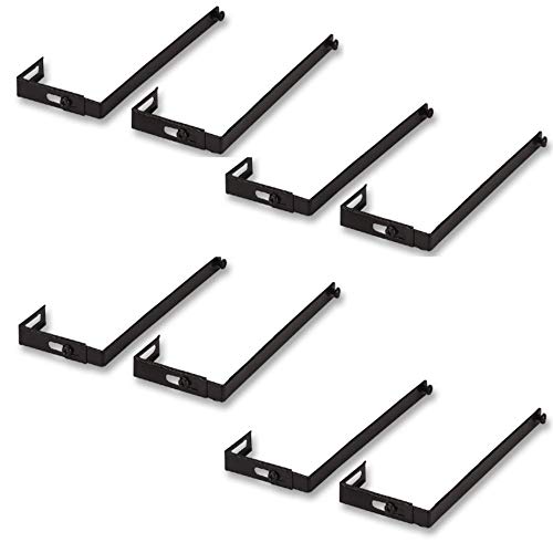 Officemate Universal Partition Hanger Set, Adjusted to fit Panels with 1 1/4 inch to 3 1/2 inch Thickness, Metal Black (21460) - 4 Pair