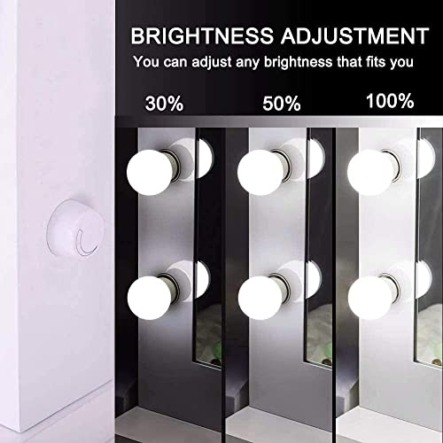 Chende Hollywood Vanity Mirror With Lights, Large Led Makeup Mirror For Wall, Replaceable Bulbs And Gloss Metal Frame, Outlet Included, 31.5 X 25.6 Inches (White) #TOP3