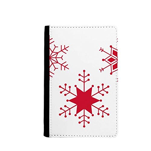 Étui portefeuille de voyage pour les vacances d'hiver avec motif flocon rouge