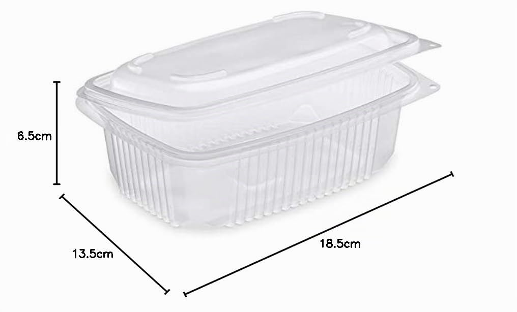 ONDIPACK 800 Vaschette microonde 800 ml confezione 50 pezzi coperchio bombato cerniera