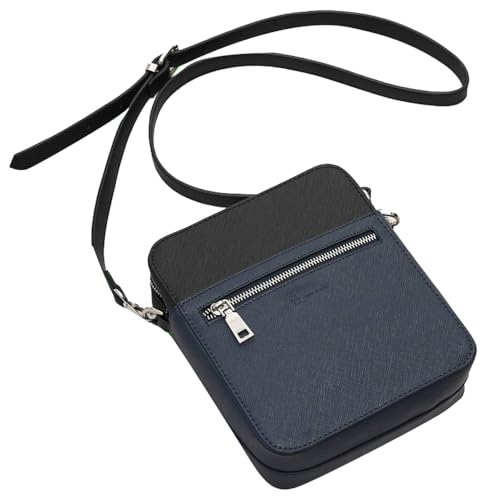 [ティーケー タケオキクチ] バイカラースクエアショルダーバッグ ブラック（519） 00