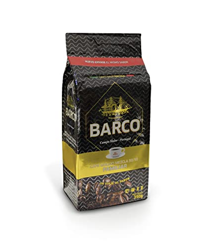 Barco Familiar - Café Molido - Sabor Pronunciado y Aromático - Mezcla Café Natural y Torrefacto 250 g (Paquete de 8)