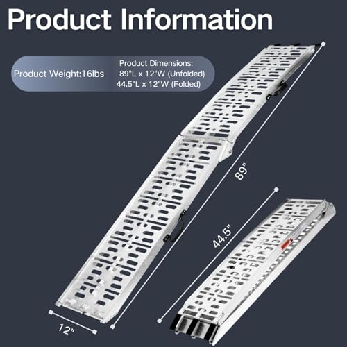 image for MAXIVAMN MAXIVMAN 7.5 FT Aluminum Loading Ramps for Pickup Trucks | 15