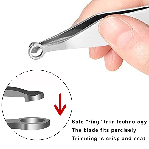 Universal Nose & Ear Hair Trimming Tweezers - Stainless Steel Nasal Clippers Eyebrow Trimmer, Friendly Round Tip, No Mirror Needed Easy Cut, For Noses, Sideburns, Brow, Body For Men And Women(1 Pack) #TOP2
