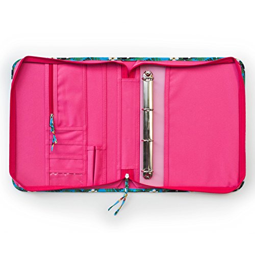 Pasta Fichário A4 Escolar C/Bolso 4 Argolas Estampa Flamingo