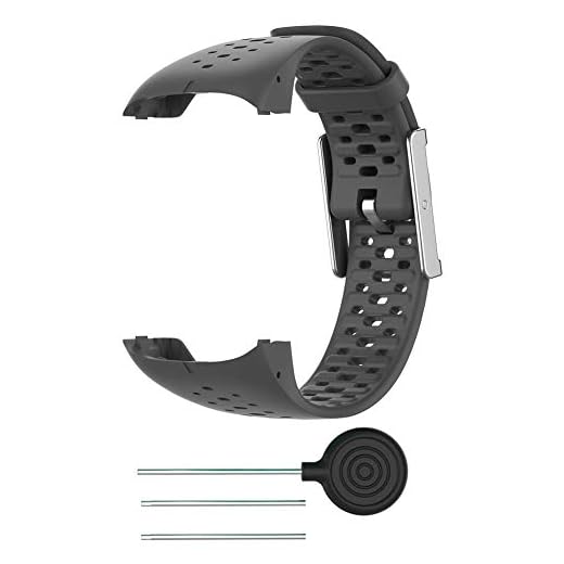 Phayee Smartklocka ersättningsrem, silikon ersättningsrem, med verktyg, armband kompatibelt med Polar M400/M430
