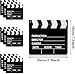 10 Pieces Movie Film Clap Board, 7 x 8 Inch Cardboard Movie Clapboard Directors Clapper Writable Cut Action Scene Board for Movies Films Photo Props(White)