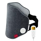 Comfytemp Heizkissen mit Abschaltautomatik, 38 × 60cm Heizkissen Rücken mit Riemen, 9 Temperaturstufen, 11 Timing-Einstellung, Elektrisch Wärmekissen für Rücken/Bauch/Taille, Waschbar Wärmegürtel