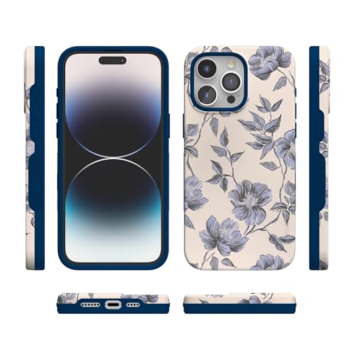 Coque iPhone 15 Pro Max florale vintage iris MagSafe Casely - 6