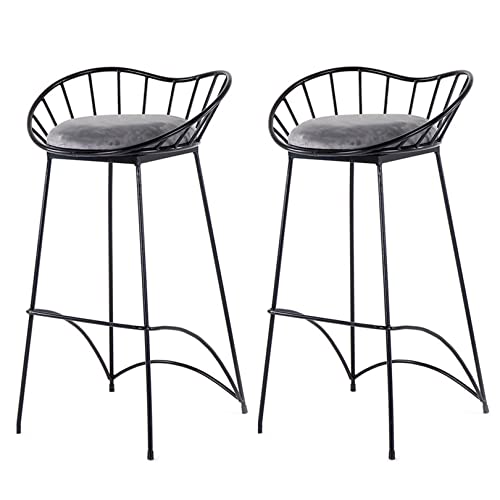 Chaises de bar en velours pour petit-déjeuner et cuisine américaine confortables