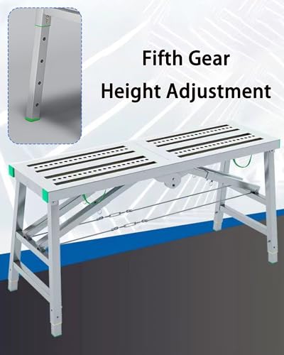 Échafaudage réglable pour éviter les chutes, établi pliable de 180cm - 5