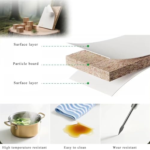 Table murale pliable 80x58cm pour optimiser les petits espaces - 4