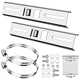 2 Stück 30 cm Universelle Masthalterung, Verstellbare Montage Stangenhalterung Vertikale Edelstahl Halterung mit Verstellbaren Klemmen für Schaltkasten Überwachungskamera Outdoor