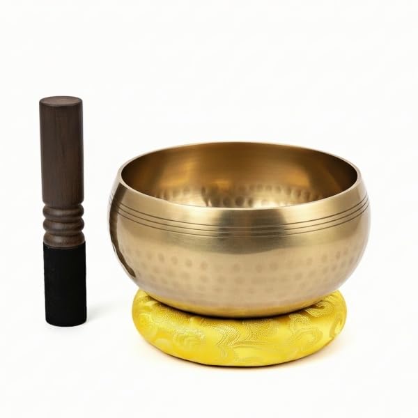 Singing Bowl Meditation Brass Zen Bowl Set Handmade Tibetan Sound Healing Yoga Bowl With Mallet And Cushion For Relaxation Chakra Stress Relief