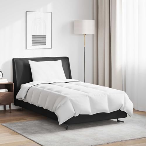 Teenpull Edredón de invierno con cojín, 2 piezas, relleno de plumón, 200 x 155 cm, transpirable, agradable para la piel, para dormitorio, habitación de invitados, habitación de los niños, casa