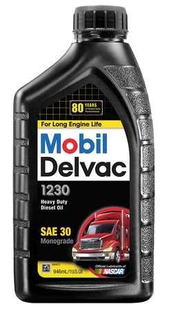 Mobil Delvac 1230, Diesel Engine, 1 qt. miniatura 1
