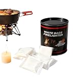Quick Instant Fire Starter - 100 Pack Waterproof,8+ Minute Burn Time, for Campfires, Fire Pits, Grills