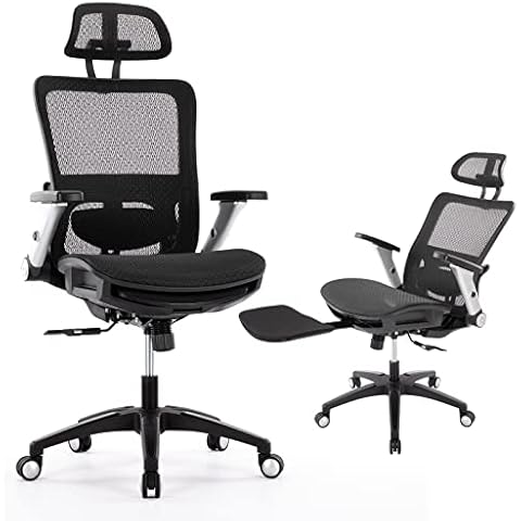 Ergonomic Mesh Office Chair with Footrest Cover