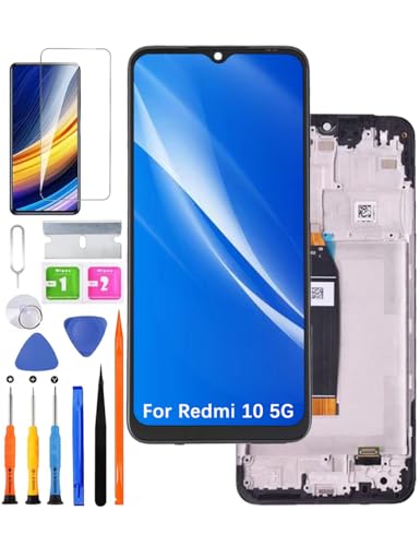 Écran LCD pour Redmi 10 5G et Redmi Note 11e noir avec châssis