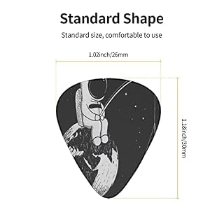 Astronaut Fishing Planet Lot de 12 médiators pour guitare basse électrique et acoustique - Les Beatles, Paul McCartney, John Lennon, RIngo Starr, George Harrison Astronaut Fishing Planet Lot de 12 médiators pour guitare basse électrique et acoustique – Image 4
