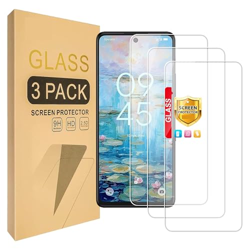 Lucyliy (3 Pack) Compatible for TCL 50 NxtPaper/TCL 50 Pro NxtPaper Screen Protector Tempered Glass,Case Friendly [9H Hardness][High definition Anti Scratch]
