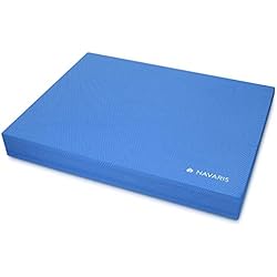 Plataforma Para Abdominales Navaris colchoneta de coordinación - Plataforma de Equilibrio para Ejercicios de Yoga y Pilates - Cojín Fitness 50 x 39 x 6.5CM - Almohadilla - Azul