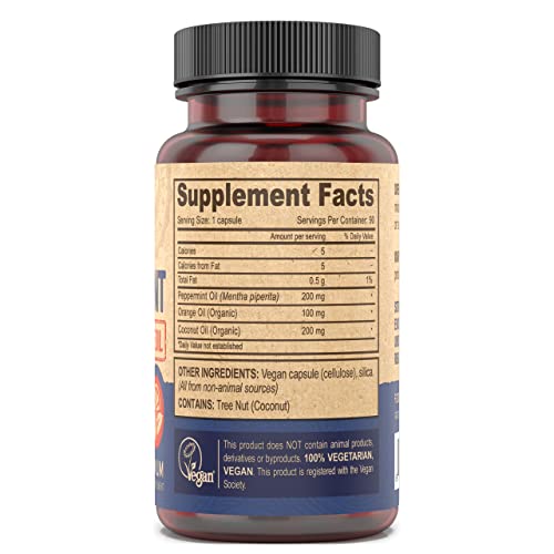 Deva Nutrition Vegan Peppermint Oil Delayed Release Capsules, 90 Count #TOP2
