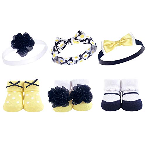 Image of Hudson Baby Girl's Headband and Socks Giftset