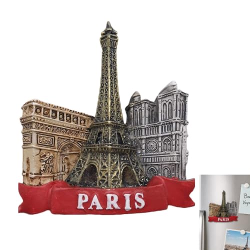 Imán para refrigerador Torre Eiffel París Francia 3D