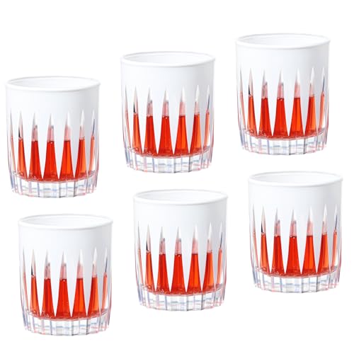 Set de 6 vasos de licor Barski blancos 2.6 oz miniatura 4