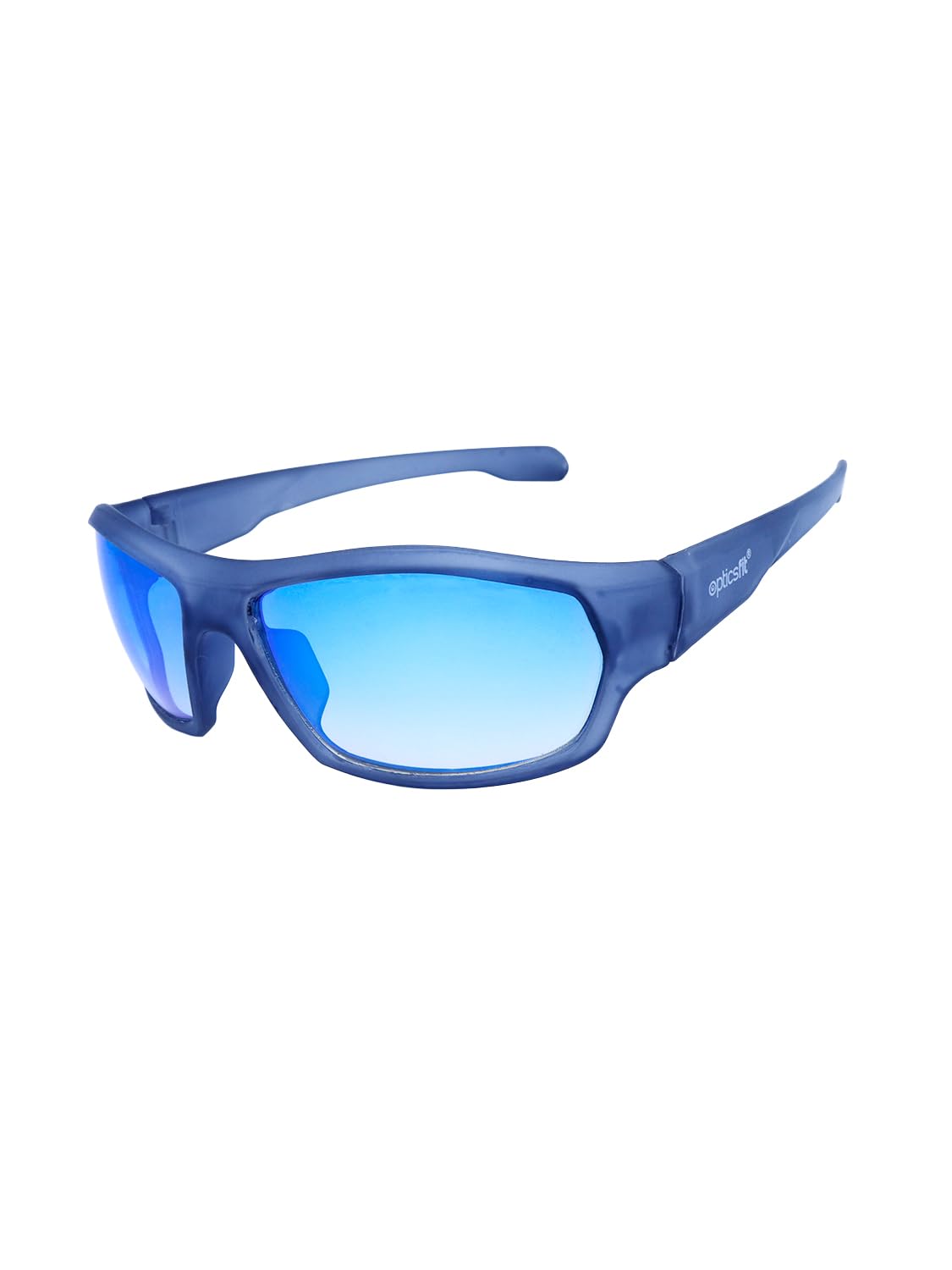 OPTICSFIT UV Protected Sunglasses Goggles Eyewear Ice Blue Lens and Grey Frame Sporty Wrap Around Polycarbonate For Men And Women (Unisex)-image-15